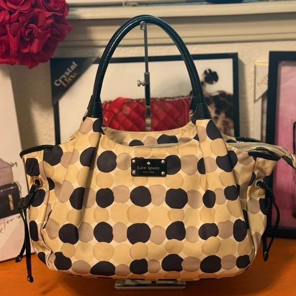 Kate Spade Black and Cream Polka Dot Shoulder Bag - Picture 1 of 12
